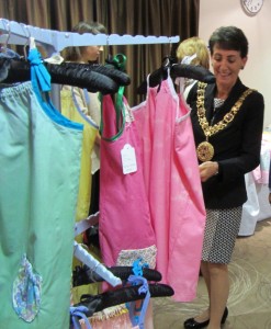 Winchester Mayor with prize winning pillowcase dresses
