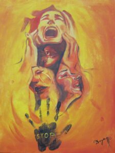 Orange The World Art by Divya Maheshwaram