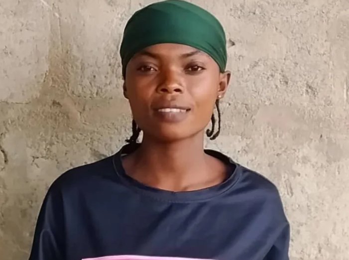 A photograph of Doris, a 25 year olf balck woman from the Bia West District in Ghana.