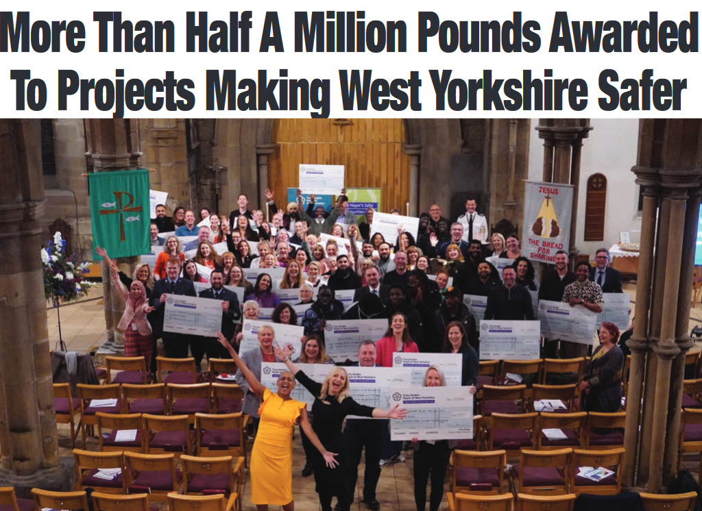 More than half a million pounds awarded to projects making West Yorkshire safer